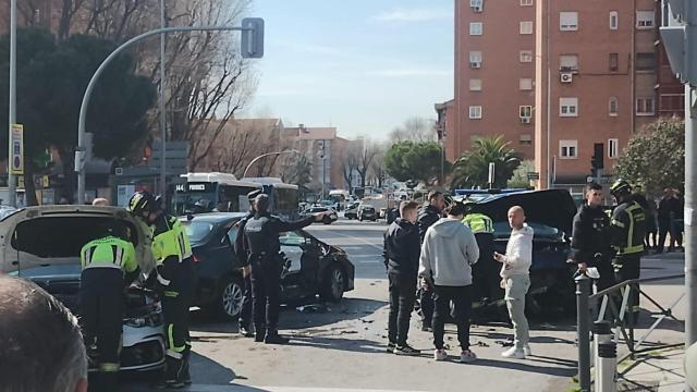 Uno de los coches afectados.
