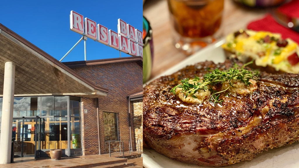 Restaurante de carretera en la A-6 y chuletón de carne.