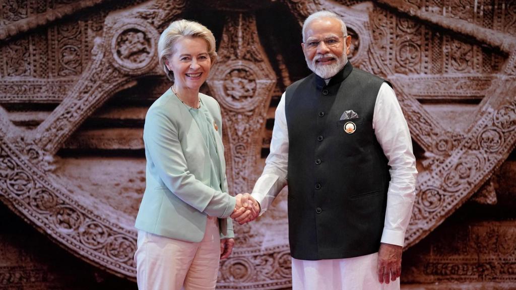 Von der Leyen y Modi, en la última reunión del G20.