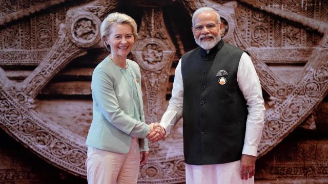 Von der Leyen y Modi, en la última reunión del G20.