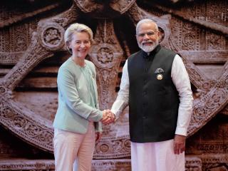 Von der Leyen y Modi, en la última reunión del G20.