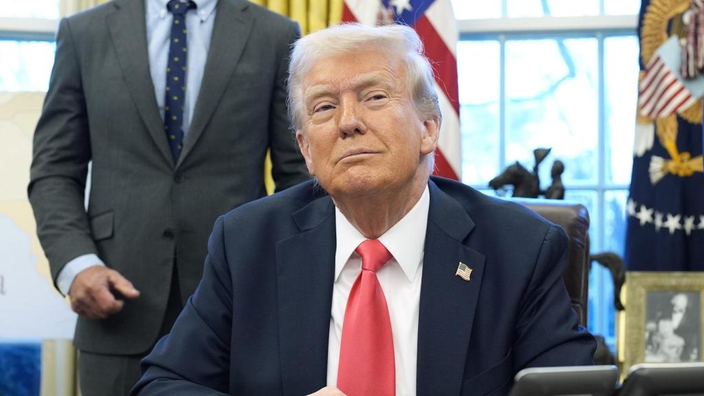 Donald Trump en el Despacho Oval, en Washington, el pasado 25 de febrero.