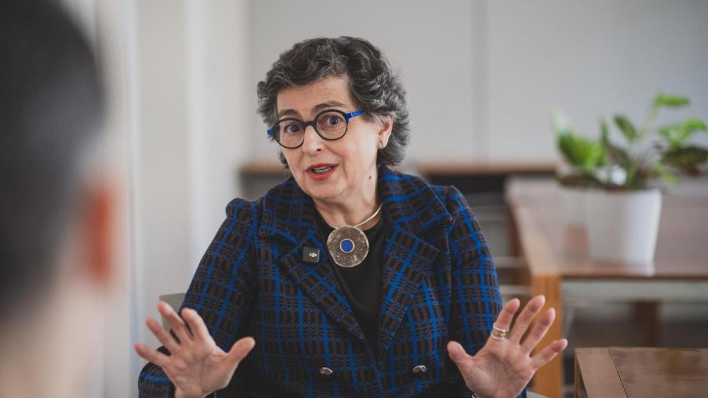 La exministra de Exteriores, en un momento de la entrevista.