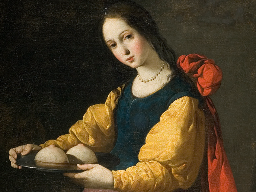 Santa Águeda por Francisco de Zurbarán.