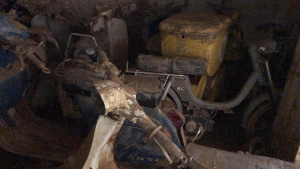 Estado en el que se encontraron las vespas tras el paso de la dana