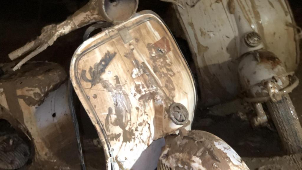 Estado en el que se encontraron las vespas tras la dana