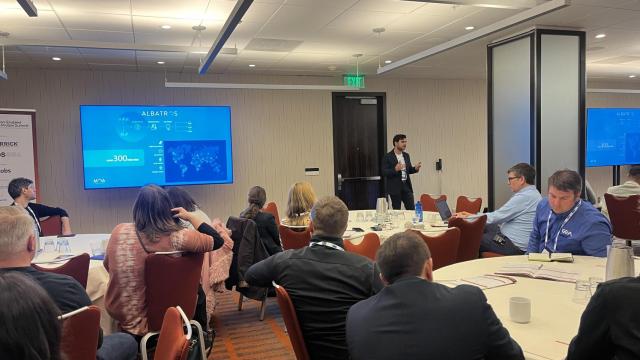 El CEO de MOA Foodtech, Bosco Emparanza, en su intervención esta semana en el evento Fermentation-Enable Alternative Protein Summit  en San Francisco (EEUU).