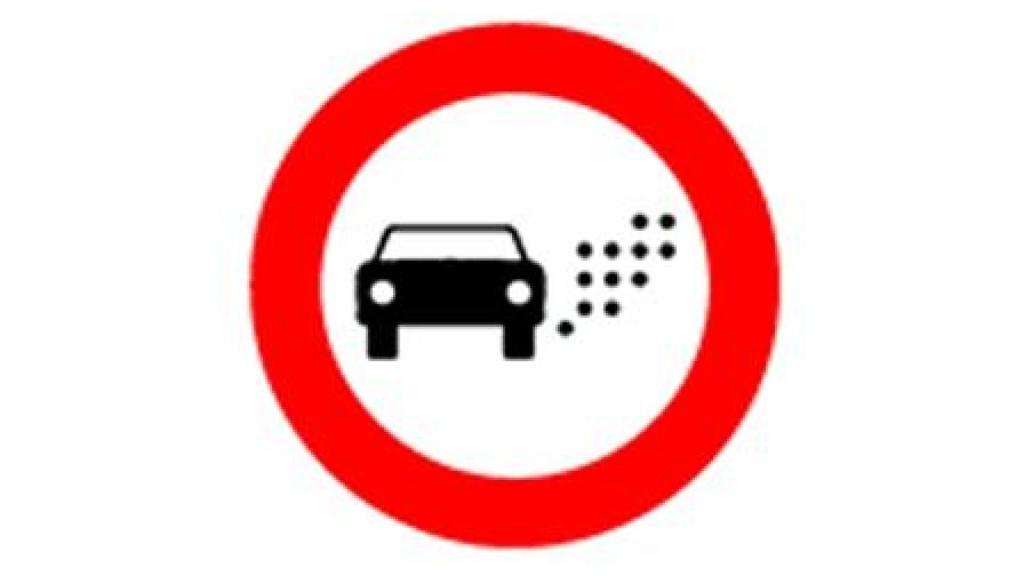 Señal de prohibición de entrada.