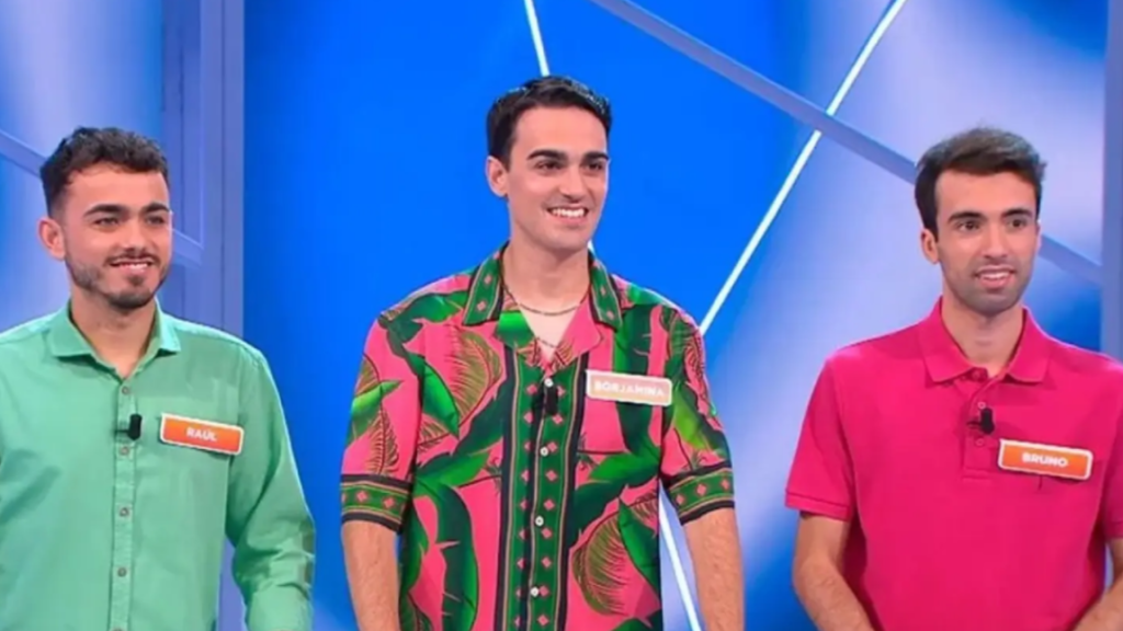 Raúl, Borjamina y Bruno, los Mozos de Arousa, en 'Reacción en cadena'.