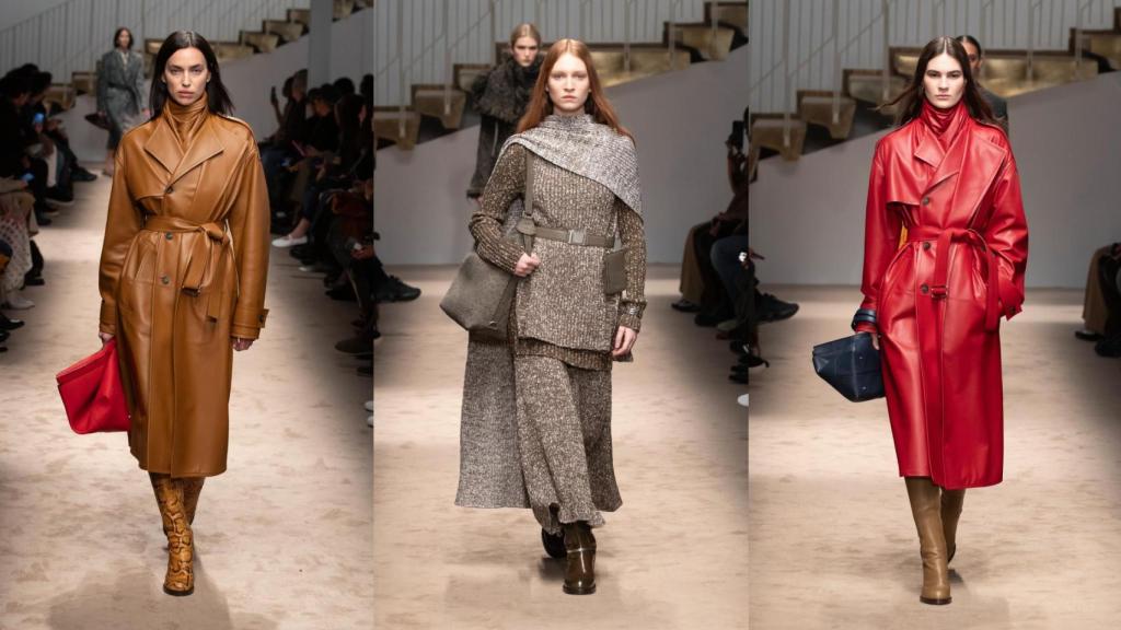 Siluetas del desfile de Tod's en la Semana de la Moda de Milán.