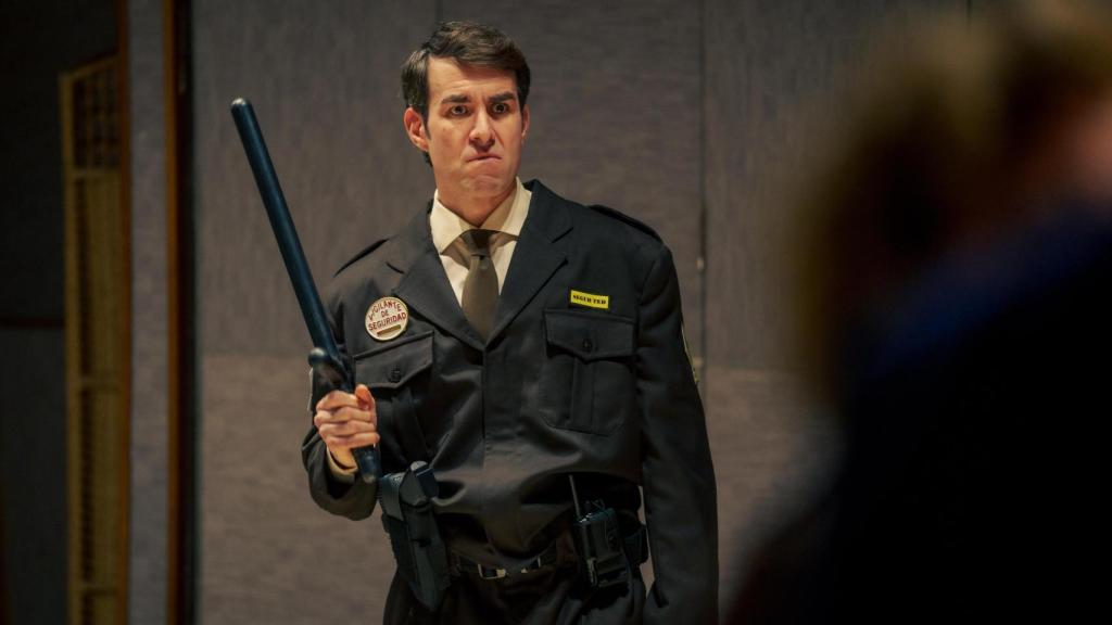 El actor Dani Muriel interpretando a un personaje para una película