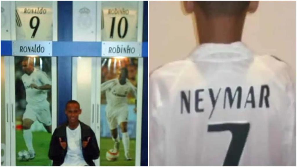 Neymar, durante su efímero paso por la cantera del Real Madrid en la temporada 2005/06