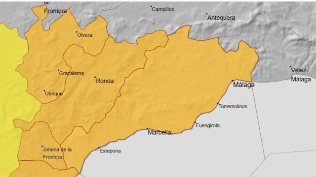 Málaga está en aviso naranja por lluvias.
