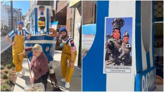 Procesión de marineros llorando a Lucas en A Coruña
