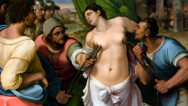 Martirio de Santa Águeda por Sebastiano del Piombo. 1520.