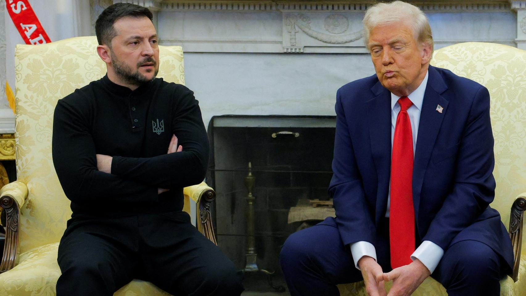 Volodímir Zelenski y Donald Trump este viernes en el Despacho Oval.
