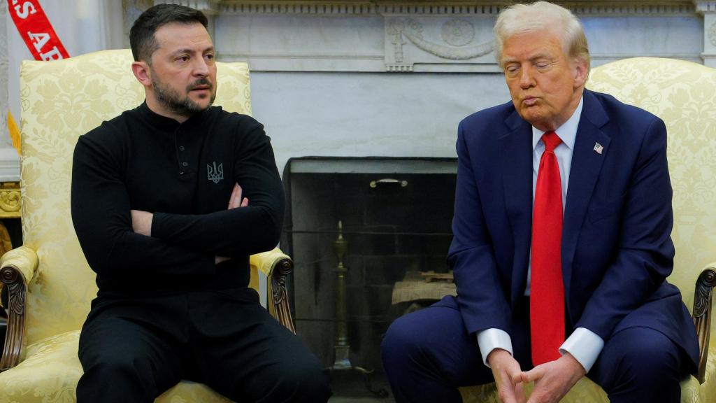 Volodímir Zelenski y Donald Trump este viernes en el Despacho Oval.