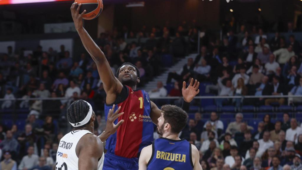 Justin Anderson, en un partido del Barça de basket