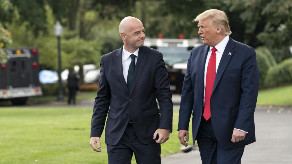 Gianni Infantino y Donald Trump, durante un encuentro en Washington en 2019