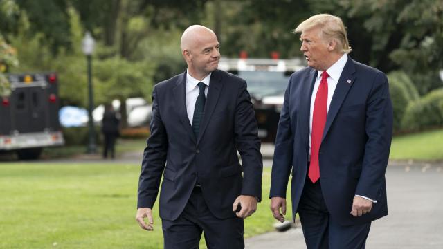 Gianni Infantino y Donald Trump, durante un encuentro en Washington en 2019