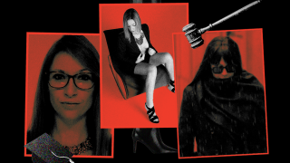 Fotomontaje realizado con imágenes de Jésica, expareja de Ábalos: la primera durante su etapa universitaria, la segunda en su época de modelo y por último el pasado jueves cuando declaró en el Tribunal Supremo.