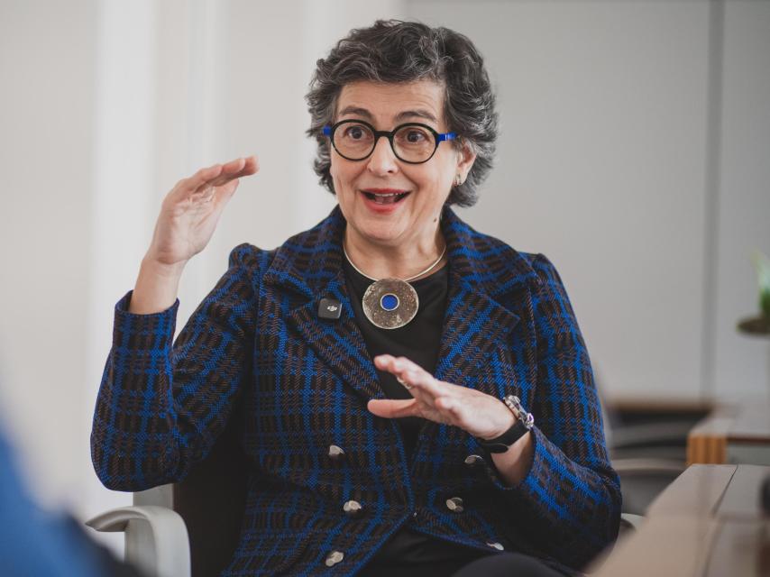La exministra de Asuntos Exteriores Arancha González Laya, durante la entrevista.