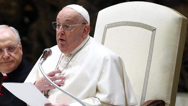 El Papa Francisco en la audiencia semanal desde la Basílica de San Pedro el 12 de febrero de 2025