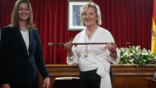 Archivo - Paula Alvarellos, durante la toma de posesión de su cargo como alcaldesa de Lugo