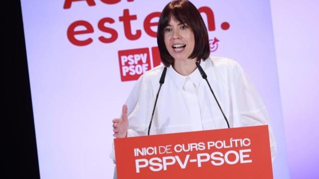 La secretaria general del PSPV-PSOE, Diana Morant, en la jornada de inicio de curso político de 2023/2024 del PSPV-PSOE. Imagen de archivo.