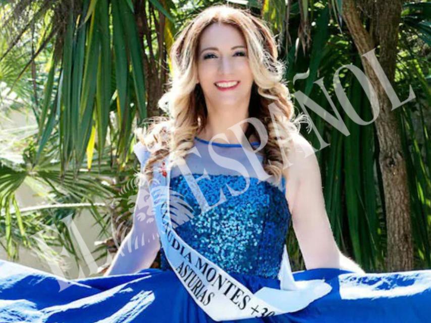 Claudia Montes, en el certamen Miss Asturias.