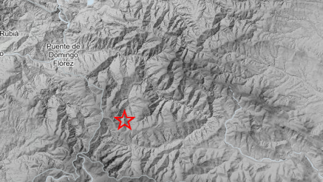 Epicentro de los terremotos registrados en la comarca de La Cabrera (León) en la madrugada del 2 de marzo de 2025