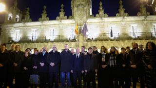 En la el Ayuntamiento, mesa de condolencias y minuto de silencio tras el repentino fallecimiento esta mañana de la alcaldesa de Lugo, Paula Alvarellos.