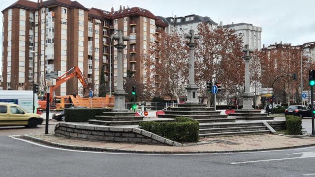 Imagen de archivo de unas obras en la avenida Tres Cruces de Zamora