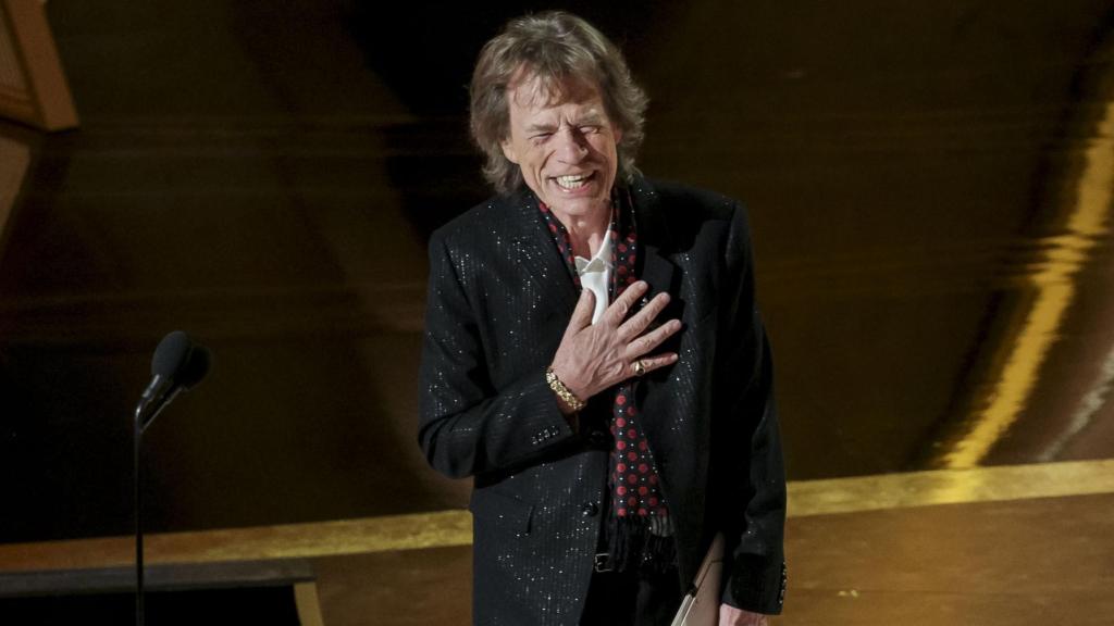 Mick Jagger en la gala de los Oscar. Foto: EFE/EPA/ALLISON DINNER