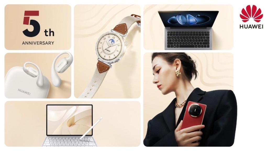 ¡Celebra el 5º aniversario de HUAWEI Store con los nuevos auriculares FreeArc y ofertas con hasta un 50% de descuento!