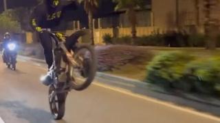 Imagen de uno de los participantes en las concentraciones de motos en Málaga.