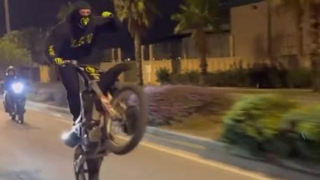 Imagen de uno de los participantes en las concentraciones de motos en Málaga.