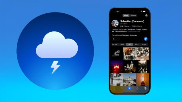 App de Flashes en un fotomontaje.