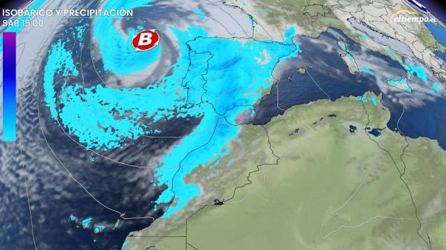 Una borrasca llegaría al oeste peninsular el fin de semana con nuevas lluvias casi generalizadas.