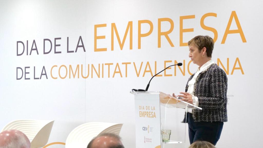 Marian Cano en el acto del Día de la Empresa Valenciana. GVA