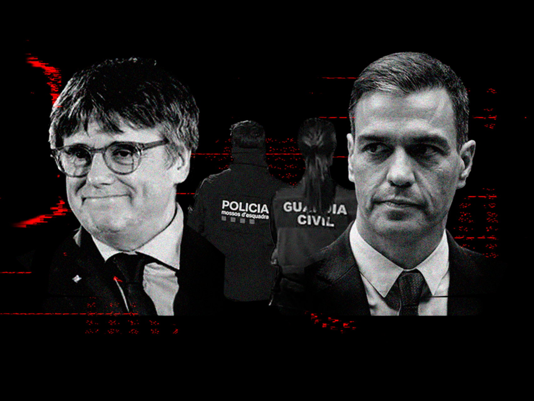 El expresident de la Generalitat Carles Puigdemont y el presidente del Gobierno Pedro Sánchez en un montaje.