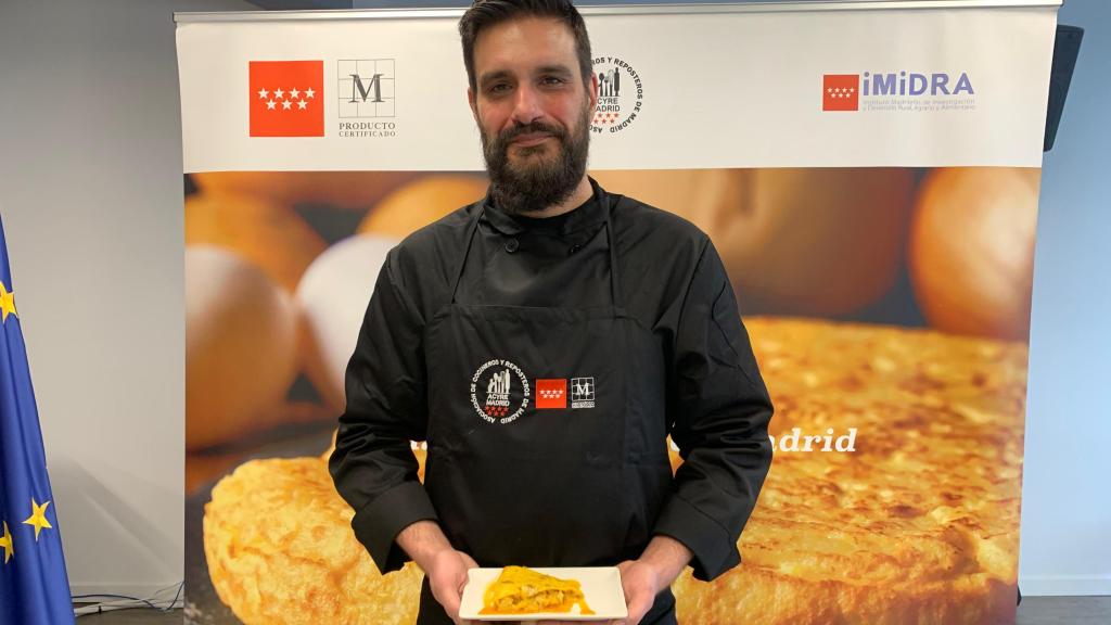 Simón García de La Tortilla Castiza, ganador de la Mejor Tortilla de Madrid.