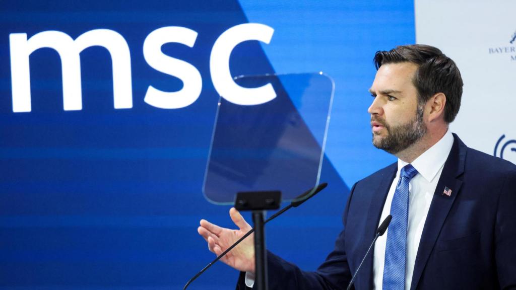 El vicepresidente de Estados Unidos, JD Vance, en la Conferencia de Seguridad de Múnich.