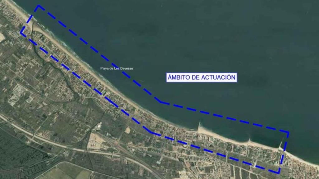 Regeneración de la playa de Les Deveses de Dénia.