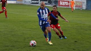 El equipo blanquiazul en una de sus anteriores visitas a El Collao.