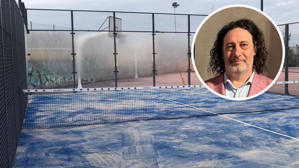 La pista de pádel en San Miguel del Arroyo y su alcalde