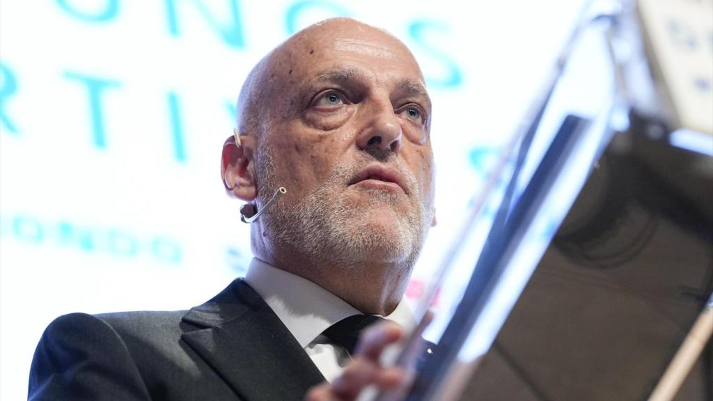 Javier Tebas, en los desayunos de Europa Press