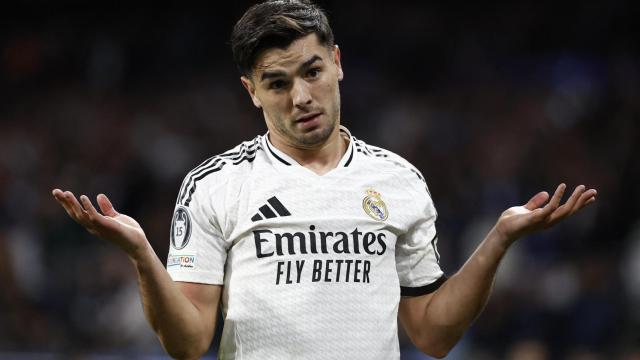 Brahim Díaz celebra su gol ante el Atlético.