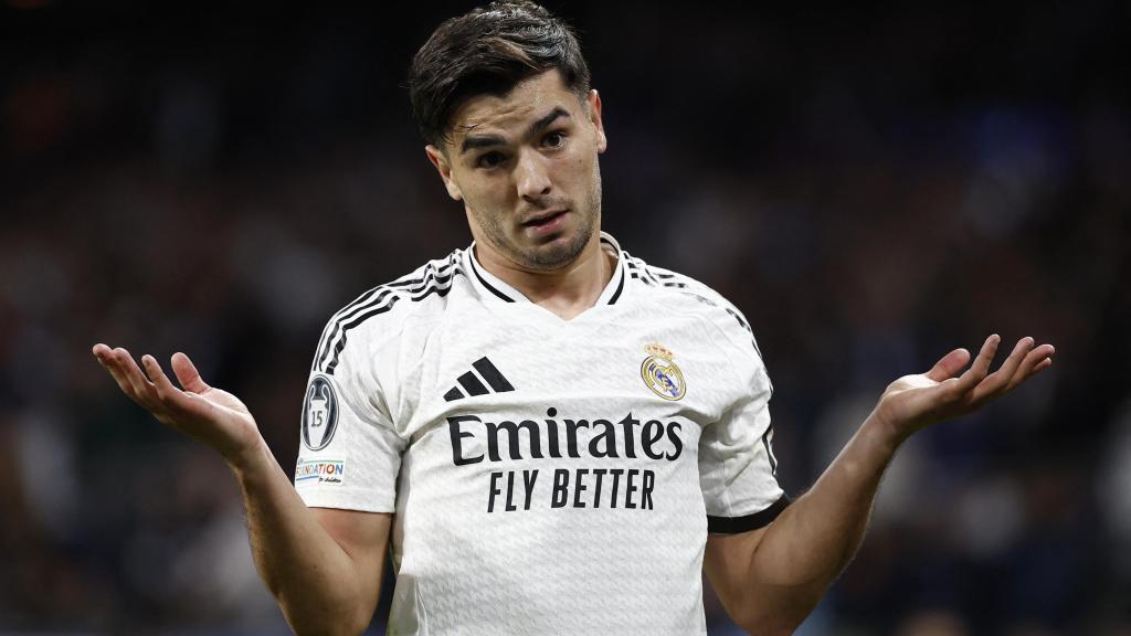 Brahim Díaz celebra su gol ante el Atlético.