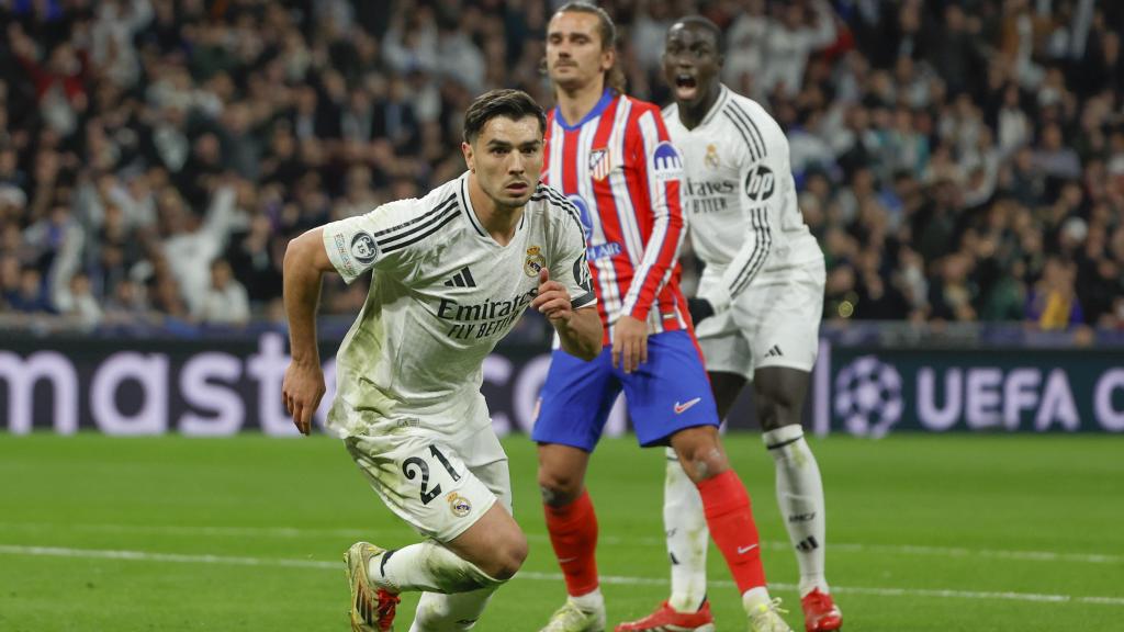 Brahim Díaz celebra su gol contra el Atlético de Madrid
